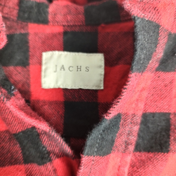 Jachs redand black buffalo check long sleeve flannel shirt Size M - Picture 9 of 16